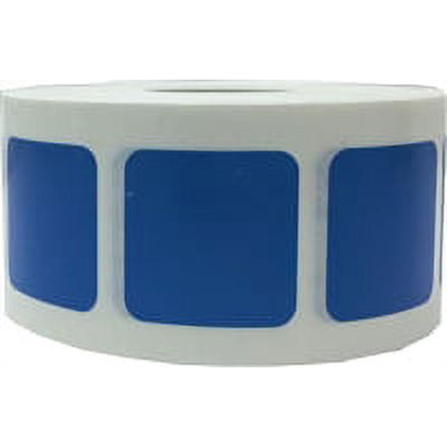 Blue Square Stickers | 1" Inch Square | 500 Pack
