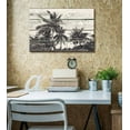 thumbnail image 2 of wall26 - Palm Tree Woodcut Print Artwork - Rustic Canvas Wall Art Home Art - 16x24 inches, 2 of 4