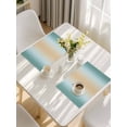 thumbnail image 5 of Teal Ombre Placemats Set of 8, Modern Yellow Gradient Farmhouse Art Placemats for Dining Table, Place Mats for Kitchen Tabletop, Waterproof Wipeable Dining Table Mats Set, 5 of 9