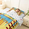 thumbnail image 4 of Erosebridal Light Blue Dripping Baseball Stitch & Waffle Letter T Graphic Twin Comforter Sets 3-Piece, Alphabet Graphic Bedding Set for Boys And Girls Kids,Breathable Home Decor, 4 of 6