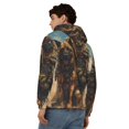 thumbnail image 4 of Wukai desert Man Shepherd Dog Print Men's Zip-Up Hoodie,Fleece Full-Zip Hoodie for Men, Hooded Sweatshirt-XX-Large, 4 of 5