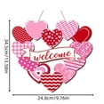 thumbnail image 2 of Valentines Day Decorations Hanging Door Sign Wreath Valentine's Day Wooden Door Sign Love Heart Welcome Happy Valentine's Day Wreaths for Valentine Day Tree, Door, Wall, Party Supplies, 2 of 2