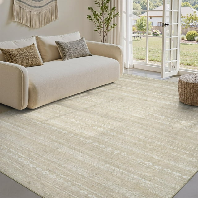 Boho Area Rug x Carpet Rugs for Living Room Bedroom MoroccanMachine Washable Rugs for Bedroom Dining Room Living Room Rug Neutral Taupe