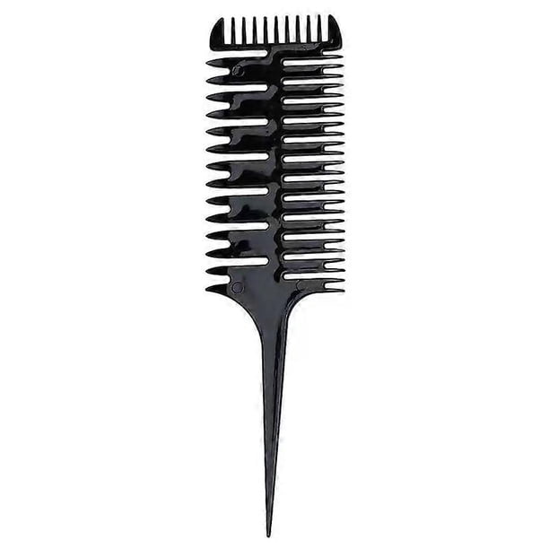 Peine para mechas 3 en 1 con cola de rata para coloración y estilismo profesional del cabello.
