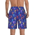 thumbnail image 3 of KLL Ice Hockey Players With Puck Men's Casual Summer Beach Shorts Hawaiian Shorts with Pockets-Small, 3 of 5