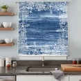 thumbnail image 5 of Blue Coastal Sheer Curtains 84 Inches Long, Summer Ocean Sea Waves Starfish Corals Light Filering Curtains, Breathable Simi Curtain Privacy Drapes for Living Room Bedroom Lightweight Window Treatment, 5 of 9