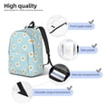 thumbnail image 4 of Naloa Daisies Flowers Canvas Backpack for Men Women Rucksack Casual Travel Daypack College Tote Satchel Bookbag for Teens-Medium, 4 of 7