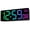 10.2" Multicolor, variant on LED Wall Clock Large Bold Numbers Seconds Dimmable Auto DST Plug In for Home Office