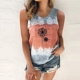 thumbnail image 2 of Más Tamaño Camisetas Sin Mangas Para Las Mujeres casual para mujer Impresión de diente de león Cuello redondo Tie Dye Tank Chaleco sin mangas Camiseta Blusa Tops (Grey, XXL), 2 of 4