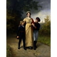 thumbnail image 2 of Carl Steffeck 20x24 Black Ornate Framed Double Matted Museum Art Print Titled: Queen Louise with Her Sons in Luisenwahl Park (1886), 2 of 5