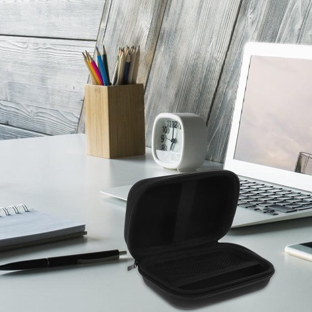 unbranded Estuche Rígido Negro Para Impresora Y Dispositivos Electrónicos Con Compartimento Para Cables