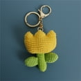 Cute Cartoon Resin Peach Heart Knitting Rabbit Pendant Keychain Holder