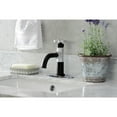 thumbnail image 7 of Kingston Brass KSD2821RX Belknap One-Handle Single-Hole Bathroom Faucet with Deck Plate and Push Pop-Up Drain, Matte Black/Polished Chrome, 7 of 7