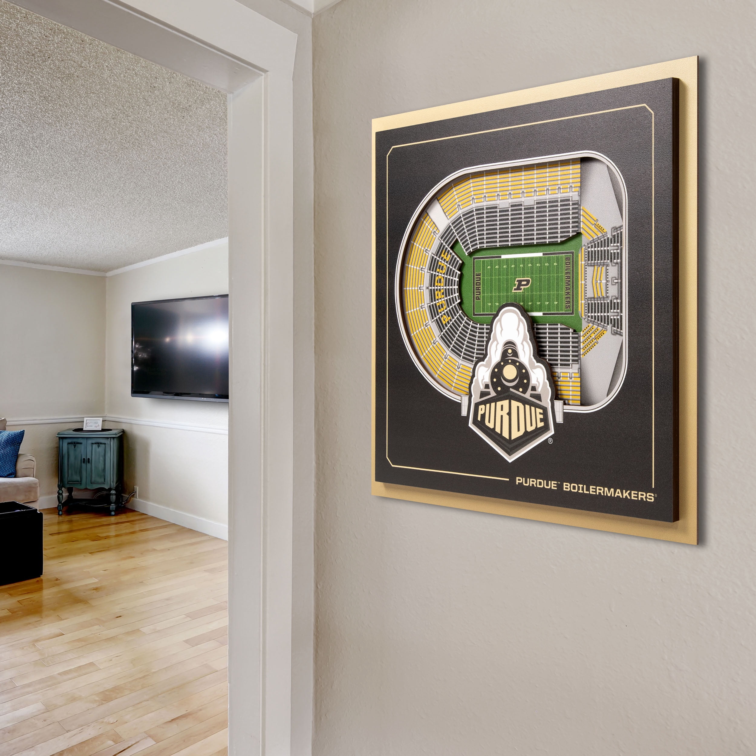 YouTheFan NCAA Purdue Boilermakers Stadium Series 3D Wall Art