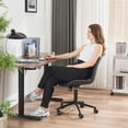 thumbnail image 2 of Kidol & Shellder Armless Desk Chair, Soft Faux Leather Swivel Office Task Chair, Black, 2 of 6