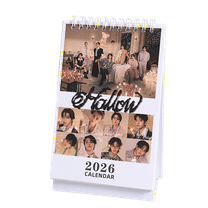 Stray Kids Planner Standing Calendar Wall Decor Study Schedule Organizer Vibrant Group Photo Cover, Monthly Planner for Office and Home Organization