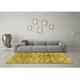 thumbnail image 3 of Ahgly Company Machine Washable Indoor Square Abstract Yellow Modern Area Rugs, 6' Square, 3 of 4