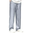 thumbnail image 3 of Diufon Athletic Pants for Men Straight Wide Leg Workout Gym Joggers Sweatpants Drawstring Waist Pants with Pockets, 3 of 3
