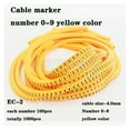 thumbnail image 2 of PVC cable marker EC-0 EC-1 Cable Wire Marker Number 0 to 9 Cable Size 1.5 yellow color PVC cable markers insulation marker, 2 of 5