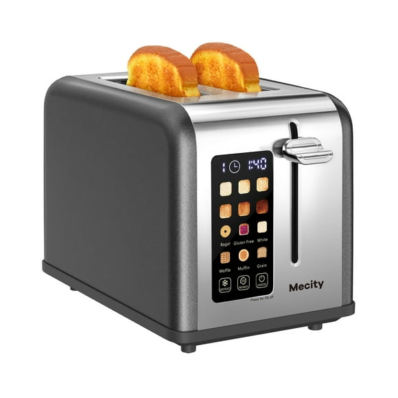Pantalla táctil Toaster Mecity 2 Slice de 1,5 cm de ancho, ranura de 825 W
