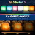 thumbnail image 3 of 8-Inch LED Light Cube, Cordless LED Cube Night Light with Remote Control, 16 RGB Colors Changing & Dimmable Mood Lamp, Rechargeable Beside Desk Lamp for Home, Bedroom, Garden 1 Pack, 3 of 5