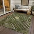 thumbnail image 6 of Addison Rugs Chantille Indoor/Outdoor Transitional Geometric, Abstract Olive Washable Rectangle Rug, 5' x 7'6", 6 of 6