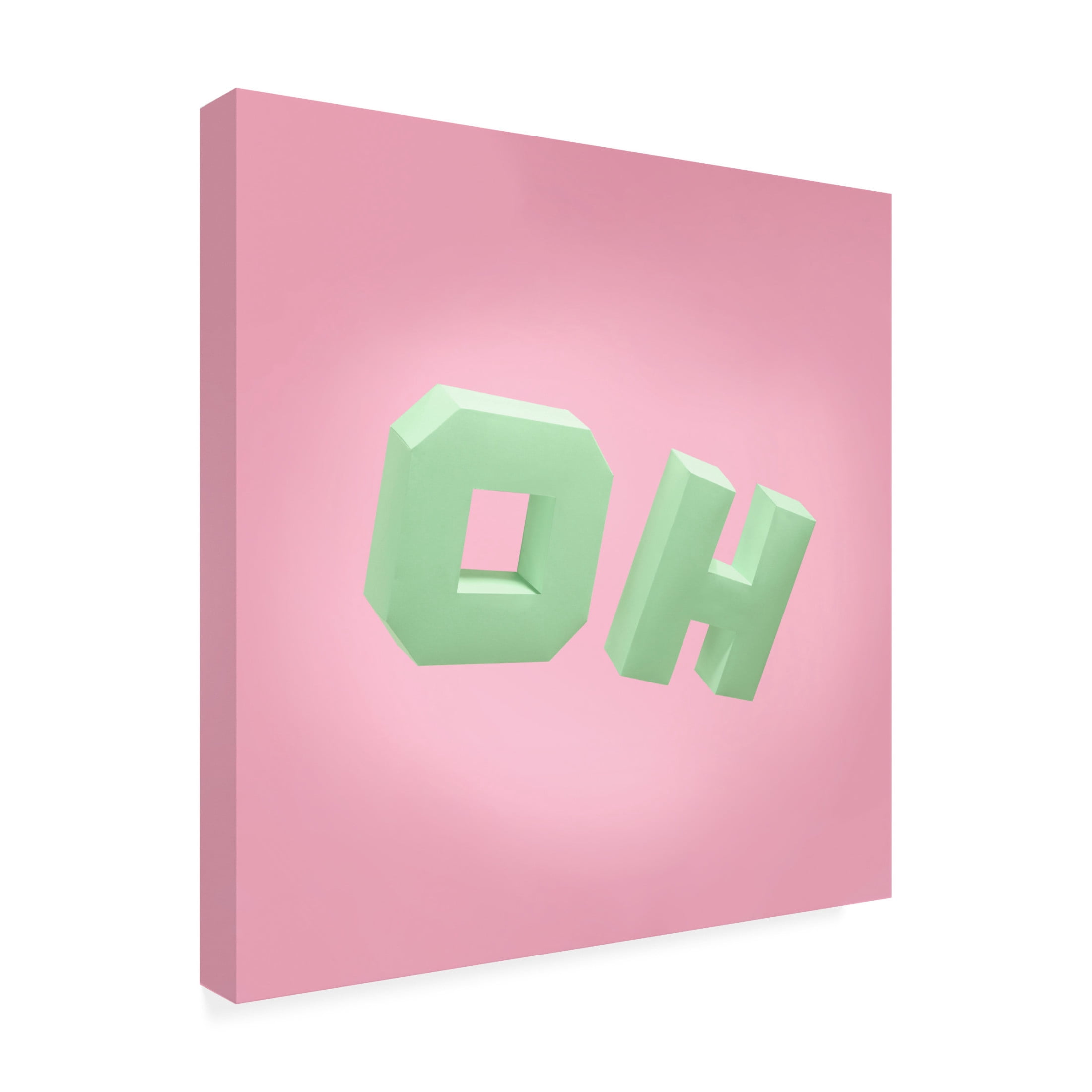 Canvas Wall Art - Julia Ramiro 'Oh' Wall Art for Living Room, Bedroom, or Office Décor by Trademark Fine Art - 24 x 24 Inches