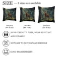 thumbnail image 4 of Pack of 2 Forest Wilderness Deer Throw Pillow Covers 20x20 Inch, Square Farmhouse Pillowcase, Velvet Cushion Case for Sofa Bedroom Home Decor, 4 of 7