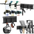 thumbnail image 2 of Tool Organizer Wall Mount Garage Storage Wall Organizer Garden Tool Storage Rack with PC fabric bag holder with Hooks with Straps use for Ski Gears Rake Shovel Yard Tool, 2 of 7