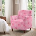 thumbnail image 3 of FKELYI Armchair Slipcover Stretchable Couch Sofa Cover with Elastic Bottom Pink Dog Cat Paw Print Furniture Protector for Living Room Office Reception Reading Sofa, 3 of 7