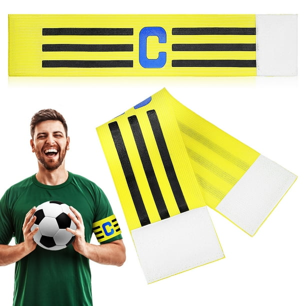Brazaletes de capitán de fútbol, 2 uds., brazalete de fútbol, brazalete de capitán, señal de brazo de fútbol, brazalete de fútbol