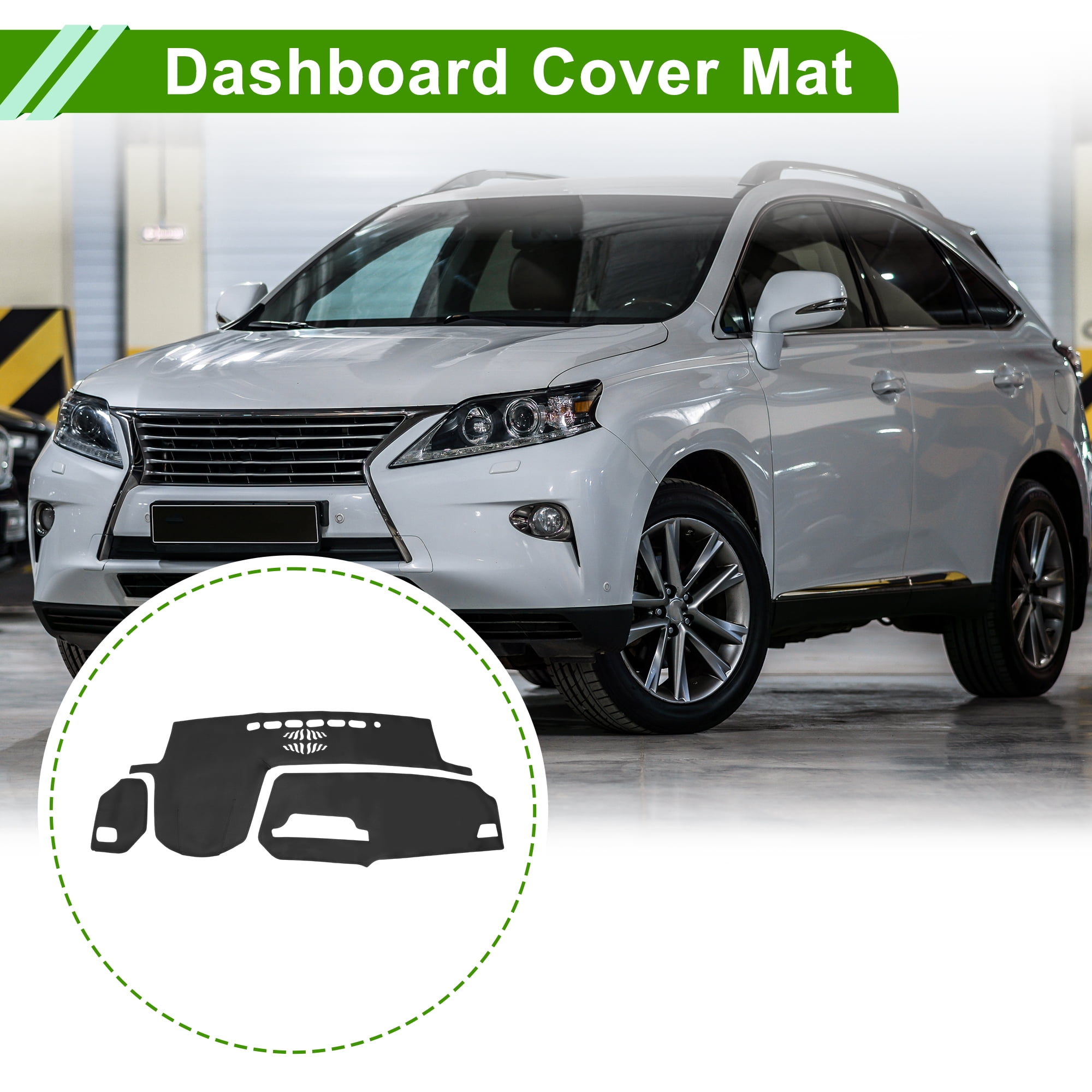 Unique Bargains Dashboard Cover for Lexus RX 350 2020-2022 Dash Cover Mat Carpet Center Console Dash Cover Mat Car Interior Anti-Slip Faux Leather Black 1 Pc