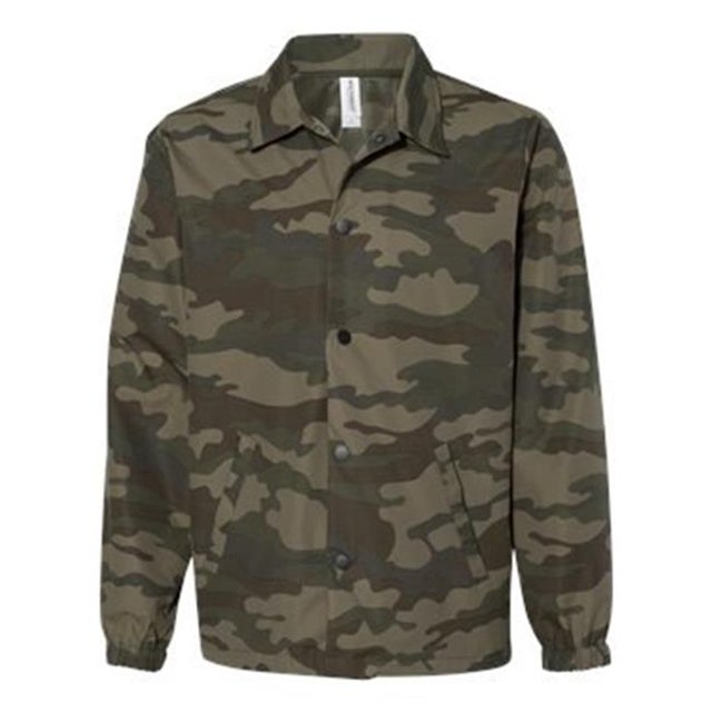 Independent Trading B20876626 Coupe-Vent Imperméable Veste de Coach , Camouflage Forêt - Extra Grand