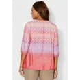 thumbnail image 2 of Catherines Women's Plus Size Petite Santa Fe Peasant Top, 2 of 3