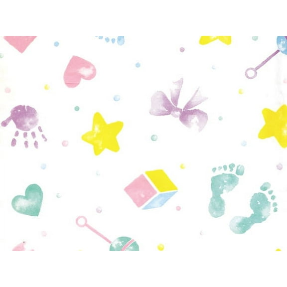 Pack Of 200, Baby Prints Tissue Paper 20" x 30" Sheets Made in USA