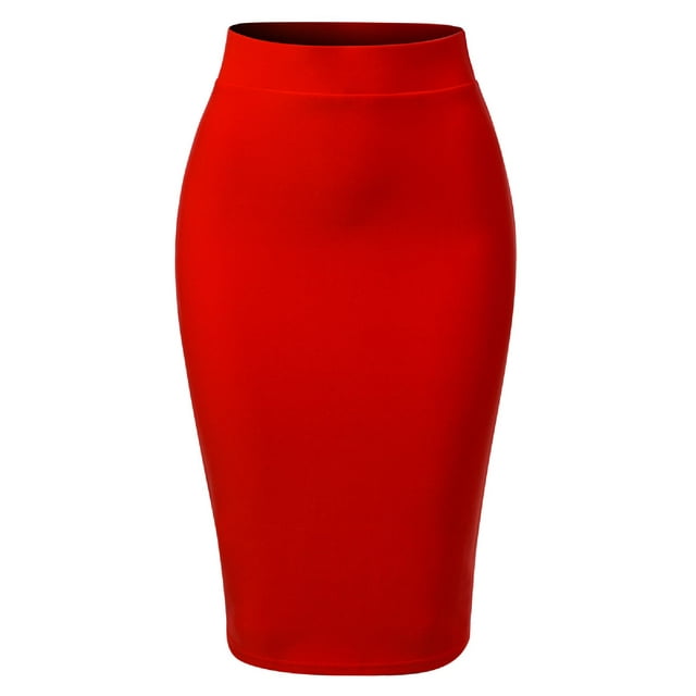 Made by Olivia Women's Casual Classic Bodycon Pencil Skirt - Walmart.com