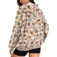 thumbnail image 2 of Renewold Cat Knitting Wool Ball Women's Oversized Hoodies Fashion Jackets Pullover Long Sleeve Zip Up Hooded Sweatshirts Hooded Sweaters Oversized Jackets Loose Fitting Clothes for Women, 3XL, 2 of 7