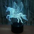 thumbnail image 2 of DAMAIE [ 7 Colors/3 Working Modes/Timer Function ] Remote and Touch Control Horse Night Lights, Dimmable LED Bedside Lamp for Children and Kid's Room, 2 of 4