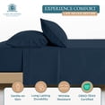 thumbnail image 5 of Casa Platino 600 TC 100% Cotton California King Sheet Set, Ultra Soft & Comfy, Sateen Weave Bedding, Hotel Style, Deep Pocket - Denim, 5 of 8