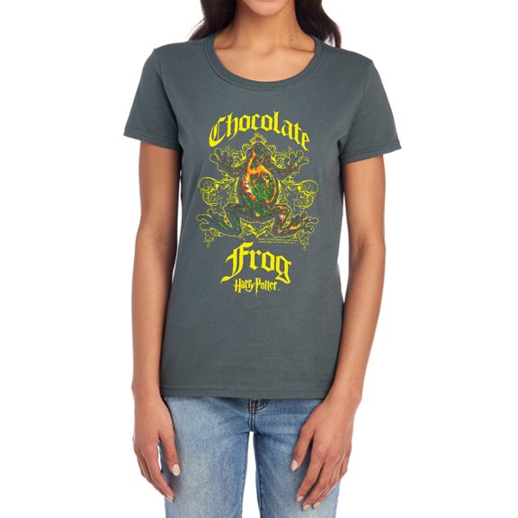 Harry Potter Chocolate Frog Women's T Shirt, Charcoal, Medium