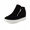 Black, variant on Cushionaire Hart Womens Casual Shoes with Dual Zippers- Lightweight Hidden Wedge Fashion Sneakers for Women