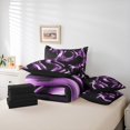thumbnail image 6 of Homewish Geometric Stripes 7-Piece Reversible Queen Comforter Set, Vintage Design, 6 of 8