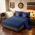 thumbnail image 5 of Manfei Modern Firework King Bedding, Happy 4th of July Print King Bed in a Bag, Red White Blue, Navy Reversible 7 Pieces, 5 of 6