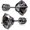 Rainbow Black, variant on Hypoallergenic Titanium Screw Earrings for Sensitive Ears 5A Cubic Zirconia Titanium Stud Earrings for Unisex, Double-Sided Earrings Pierced Earrings Jewelry