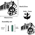 thumbnail image 2 of Metal Wall Art Music Notes Decor Musical Note Wall Hanging Plaques Ornament Iron Wall Art Sculpture Sign for Indoor Outdoor Home Living Room Balcony Garden Office Decoration Gift 10.2x9Inch, 2 of 9