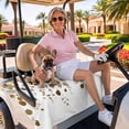 thumbnail image 3 of Golf Cart Seat Covers for 2 Seater, Brown Eucalyptus Leaves Soft Microfiber Cart Seat Towel Blanket, Summer Watercolor Leaf Absorbent Breathable Non Slip Bench Seats Protector for Golf Course 51"x31", 3 of 9