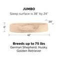 thumbnail image 3 of FurHaven Pet Products Ultra Plush Oval Pet Bed for Dogs & Cats - Cream, Jumbo, 3 of 9