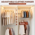 thumbnail image 4 of Closet Extender Hanging Rod, Adjustable Height & Length, 50 lbs Heavy Duty Stainless Steel Double Closet Organizer, No Drill, Silver by Wekvgz, 4 of 8