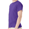 thumbnail image 3 of Hanes Men's Short Sleeve T-Shirt, Ecosmart Crewneck Shirt Casual Purple Single Tees, Size M, 3 of 5