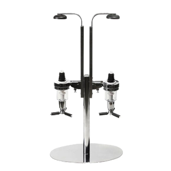 Rongfmy 2 Bottle Drink Liquor Dispenser Stand Bar Optic Drinks Dispenser Portable Liquor